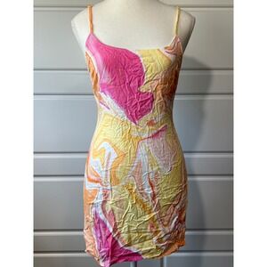 L.A. Hearts Mini Dress Marble Print‎ Tie Back Sleeveless XS